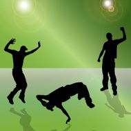 Vector Silhouette Of People N445
