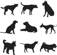 Dog Silhouettes N2