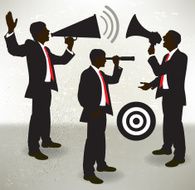 Business Concepts - Communication Searching Megaphone Telescope