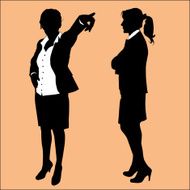 Business woman silhouette N2