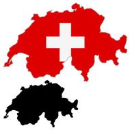 Switzerland map flag N2