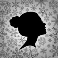 Woman winter vector