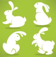 white Easter rabbits