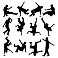 Breakdancer Silhouettes