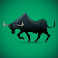 angry bull watching