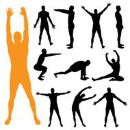 Vector silhouette of a man N278