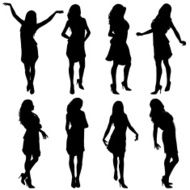 Beautiful Woman Silhouette Collection N3