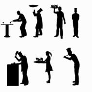 Food Service Silhouette Collection (vector jpg)