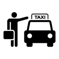 Taxi Sign Silhouette