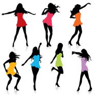 various female dancing silhouettes