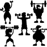 Weight Lifting Silhouettes
