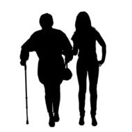 Vector silhouettes of people N120