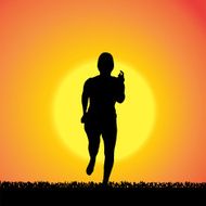 Vector silhouette of woman N112