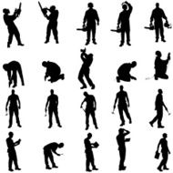 Vector silhouette of a people N127