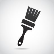 Brush icon isolated on white background