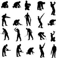 Vector silhouette of a people N128