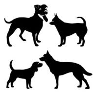 Standing Dog Silhouettes Collection 2