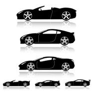 Super Cars Silhouettes