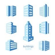 Vector buildings icons