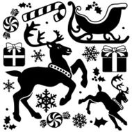 Christmas reindeer design elements