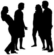 Group of friends chatting