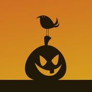Bird with Pumpkin