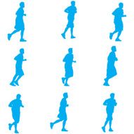 Active men running