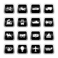 Supergloss Black Icons - Transportation