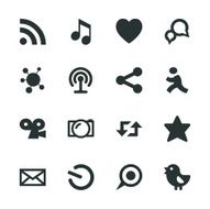 Social Media Silhouette Icons