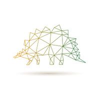 Dinosaur abstract isolated on a white backgrounds vector illustration