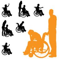 Vector silhouette of a people N129
