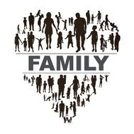 Conceptual background with happy family N2