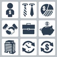 Vector isolated money icons set N3