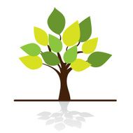 stylized tree and place for you text