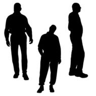 Vector Silhouette Of People N452
