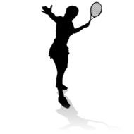 Vector silhouette of a woman N1131