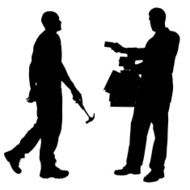 Vector silhouette of couple N188
