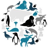 Arctic Animals Icon Set