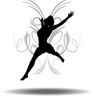 Funky Girl Silhouette
