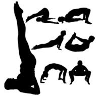 Vector silhouette of a woman N1133