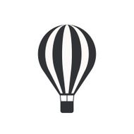 Hot air balloon vector icon modern minimal flat design style