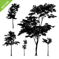 Tree silhouettes vector N2