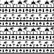 Seamless pattern with palm trees and pineapples N2