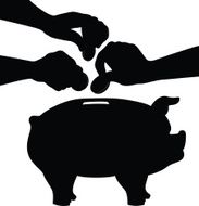 Many hands saving money