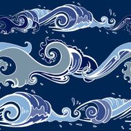 Sea waves Seamless background N16