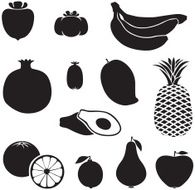 Silhouette fruits