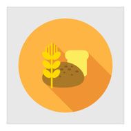 Bread and wheat icon
