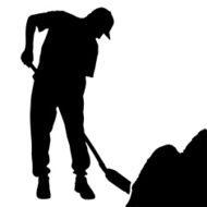 Vector silhouette of a man N279