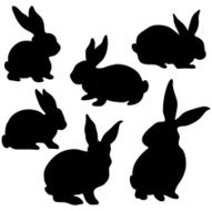 Easter Bunny Silhouette N4