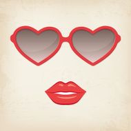 PrintWoman lips and glasses N2